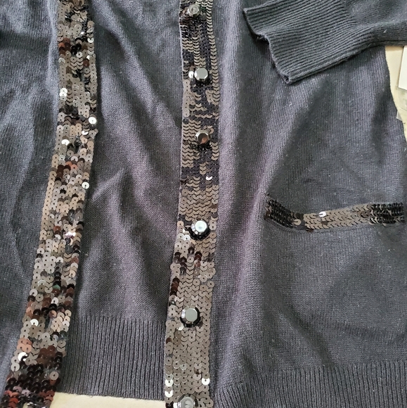 New Womens Ralph Lauren Hermitge Black Sequin Detailed Cardigan - Size Small - Picture 4 of 6